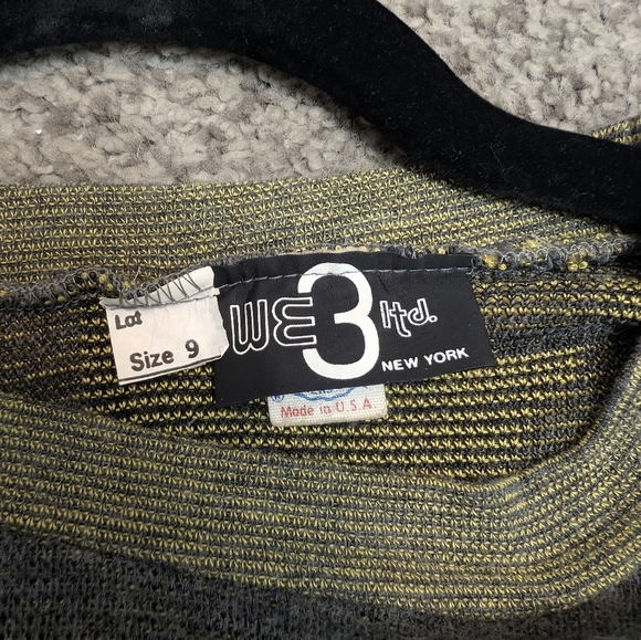 Vintage 1990's Gray Sweater Dress with Yellow Numbers - Picture 3 of 5